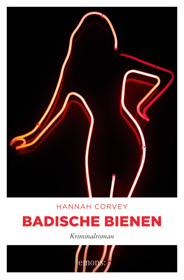 Neonreklame, erotische Silhouette einer Frau